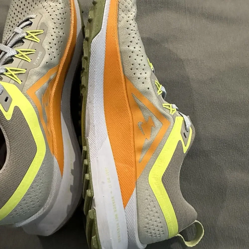 Nike React Pegasus Trail 4 Sneakers Light Iron Ore Volt Hiking Run DJ6158-002